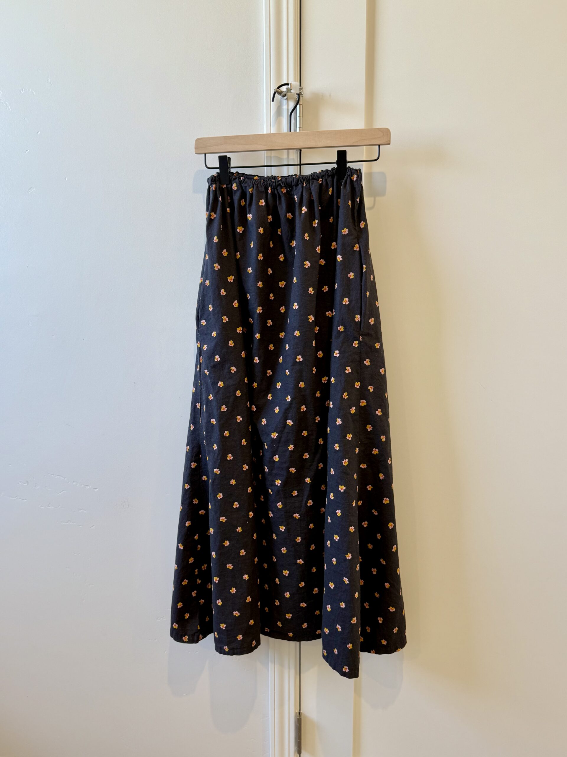The Muse Maxi Skirt in Midnight Blossoms